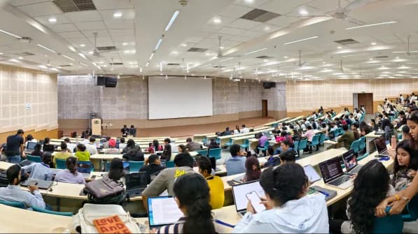 Teams working during an innovation hackathon