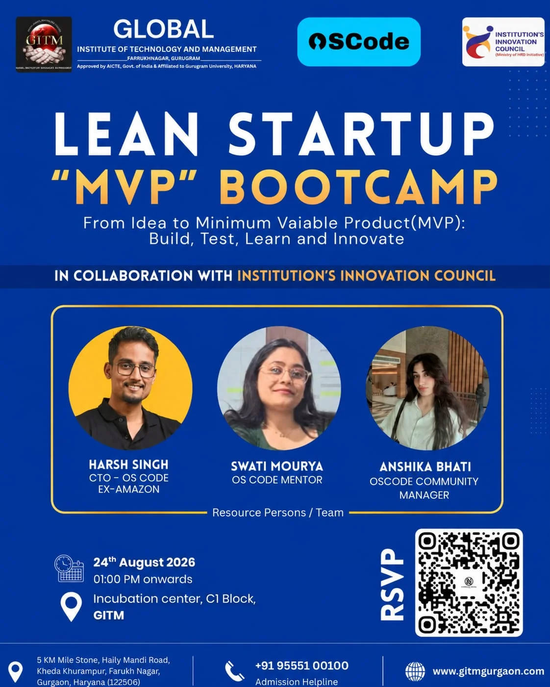 Lean Startup “MVP” Bootcamp banner