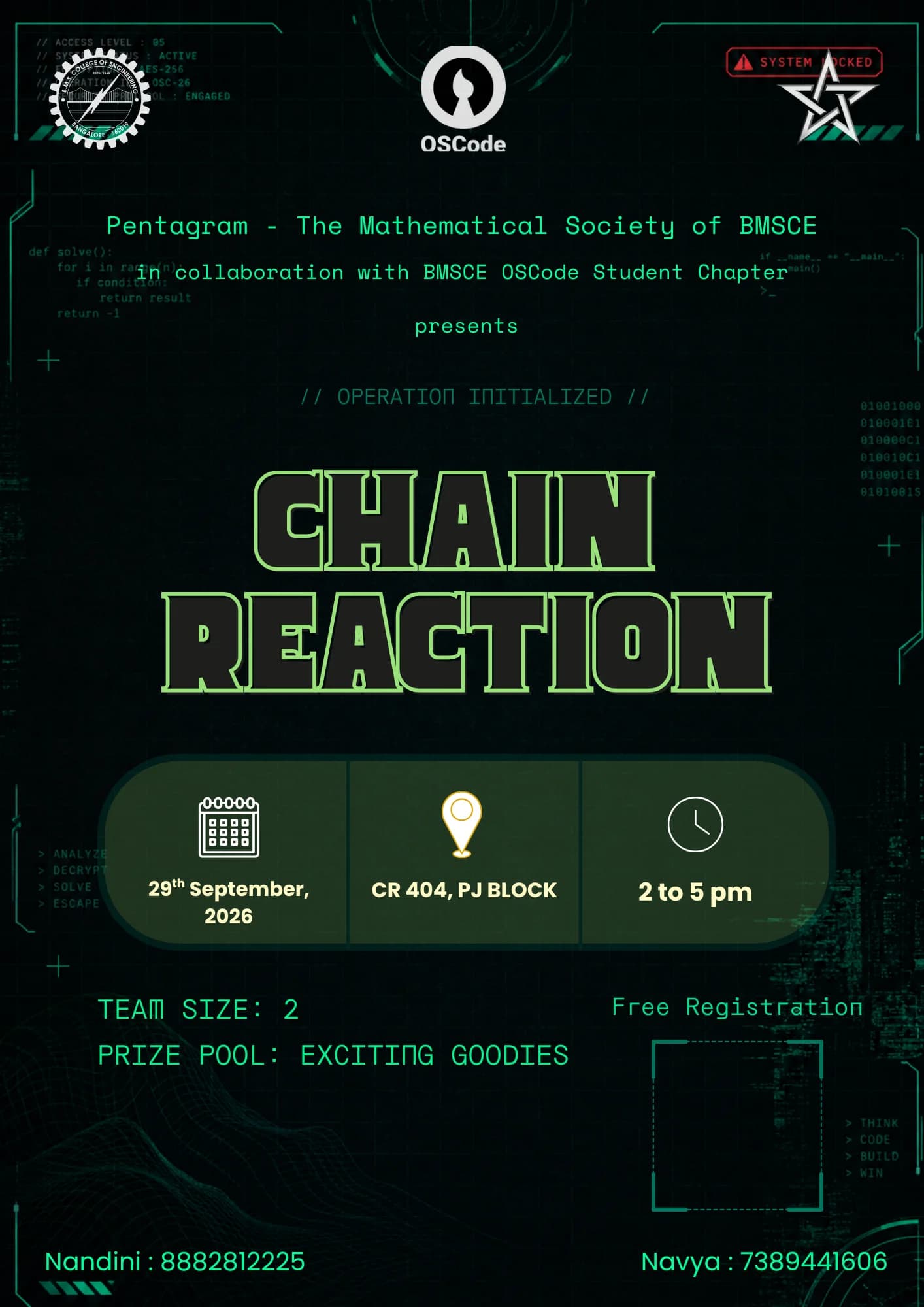 CHAIN REACTION banner