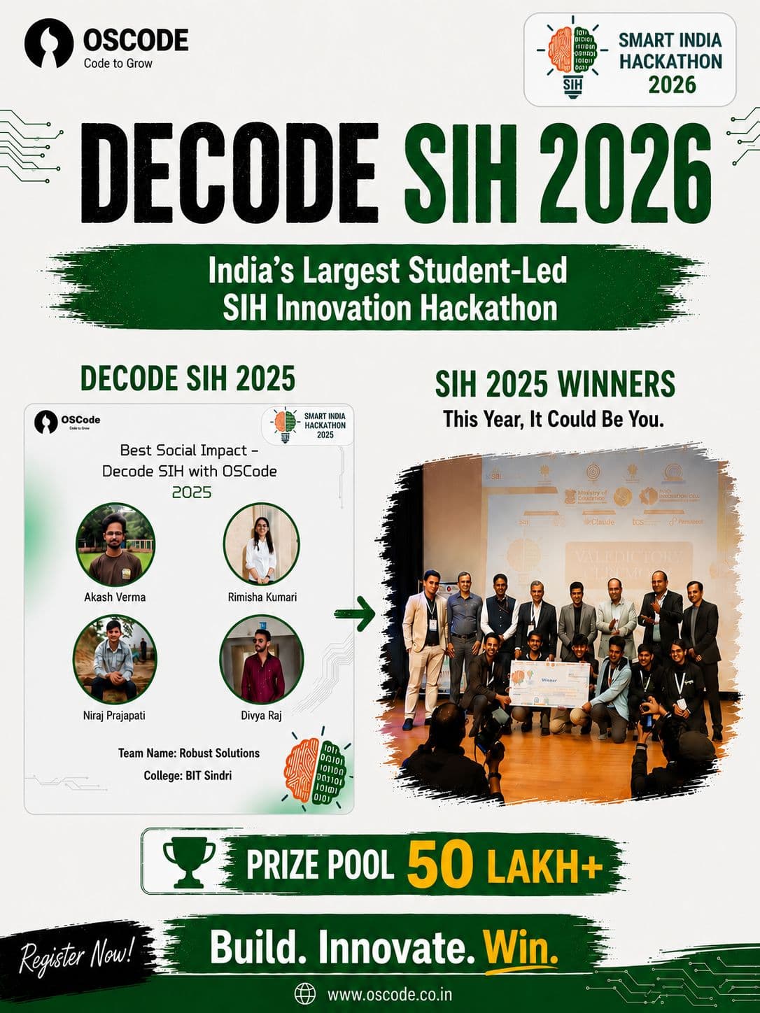Decode SIH 2026 banner